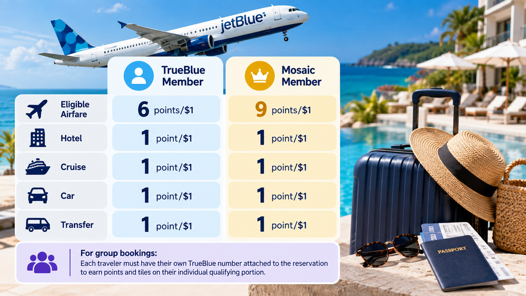 How Many TrueBlue Points Do You Earn With JetBlue Vacations?