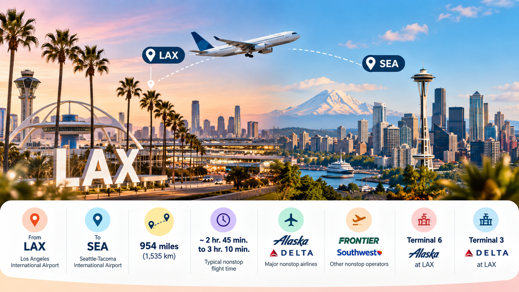 LAX to Seattle Flight Information at a Glance