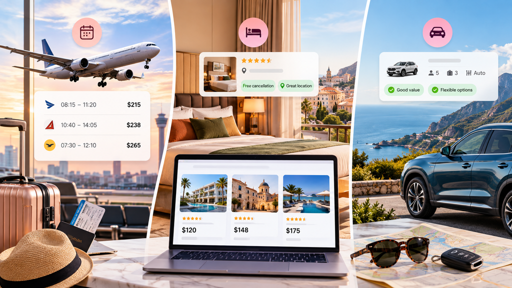Momondo Flights vs. Hotels vs. Car Rentals