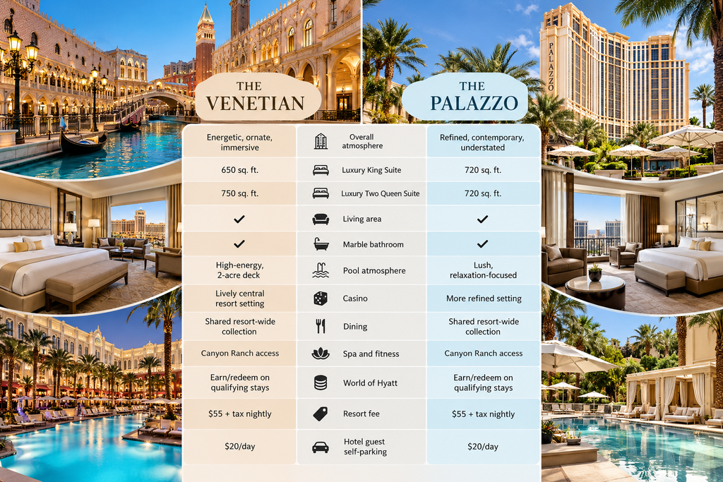 Venetian vs. Palazzo: Quick Comparison
