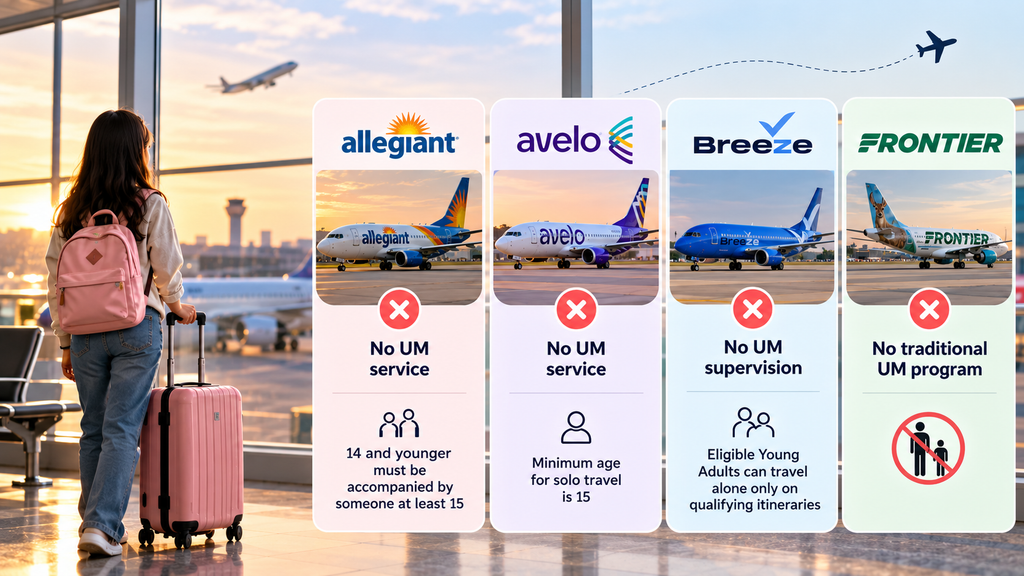 Which Airlines Do Not Offer Unaccompanied Minor Service?