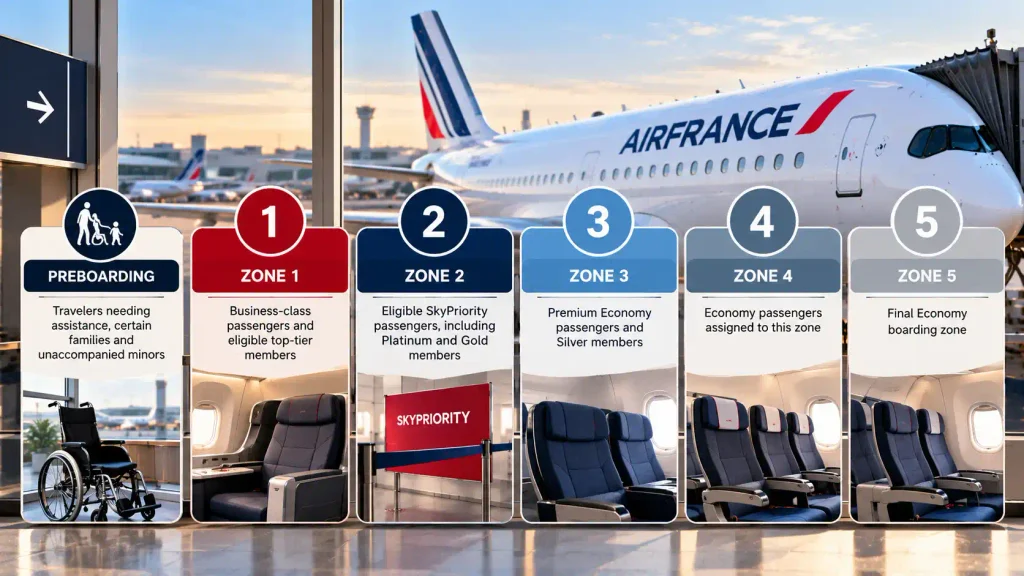 Air France Boarding Groups at a Glance