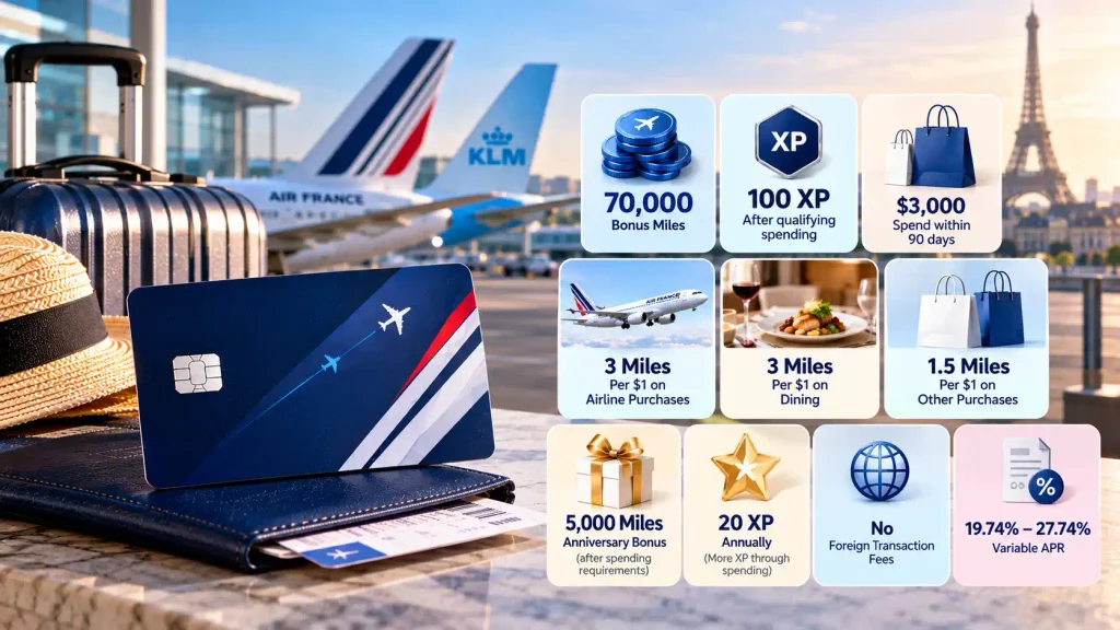 Air France KLM Visa Signature Credit Card at a Glance