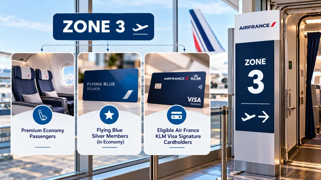 Air France Zone 3: Premium Economy and Other Eligible Travelers