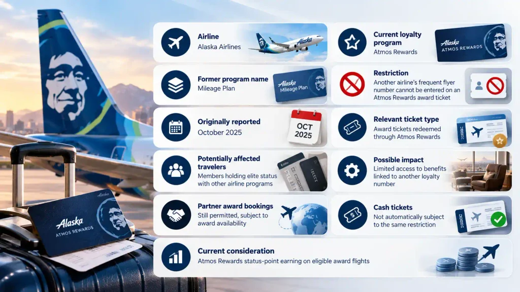 Alaska Airlines Award Flight Restriction at a Glance