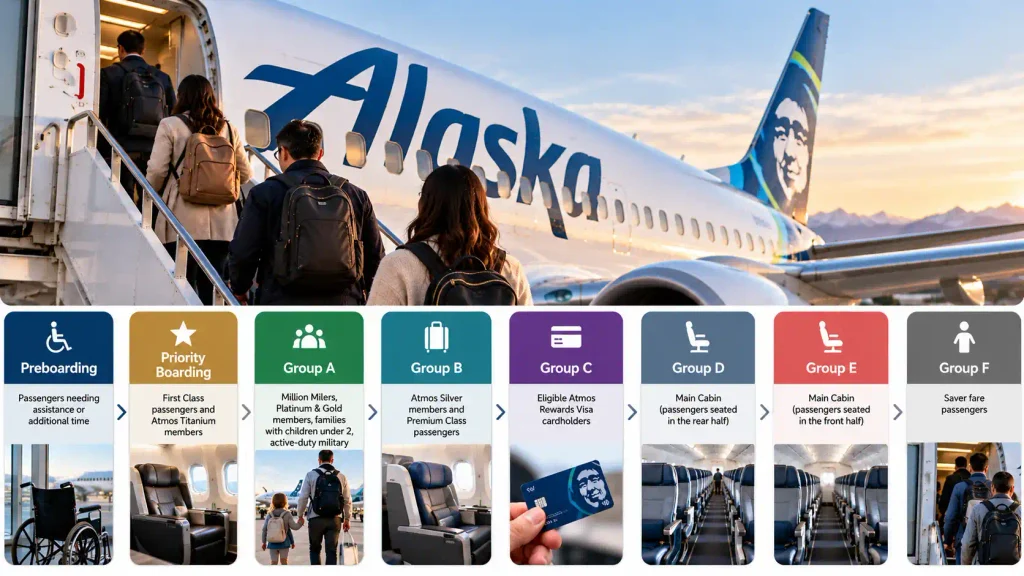 Alaska Airlines Boarding Groups at a Glance