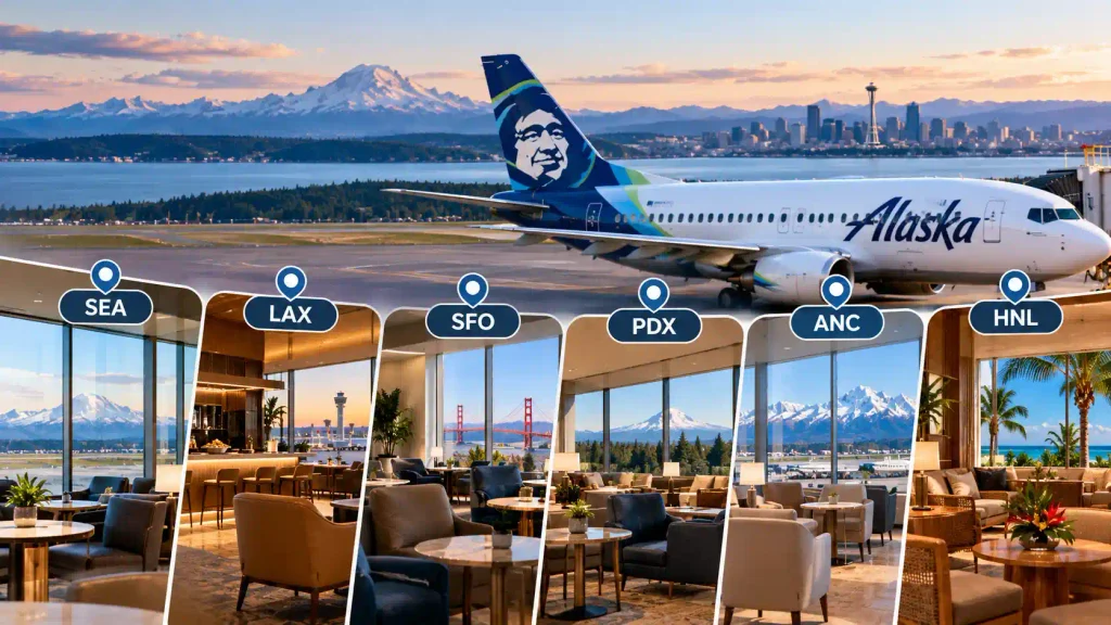 Alaska Lounge Locations Are Concentrated in Key U.S. Airports