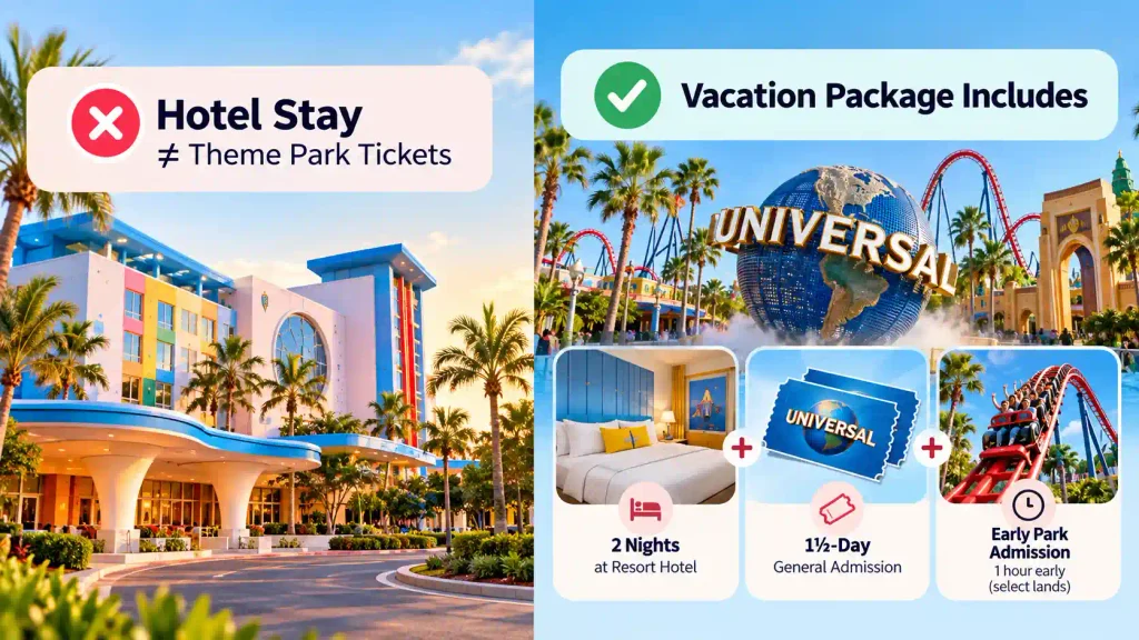 Are Universal Kids Resort Tickets Included With the Hotel?