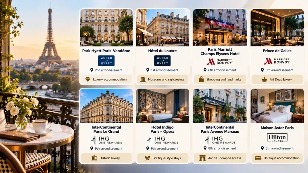 Best Paris Hotels to Book With Points at a Glance