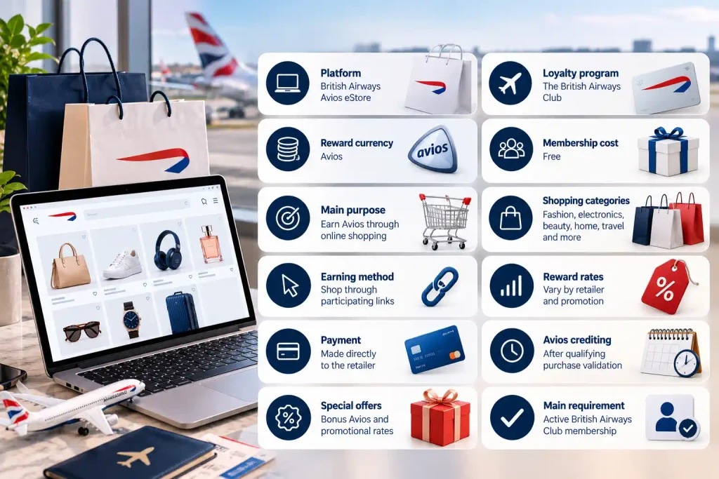 British Airways Avios eStore at a Glance