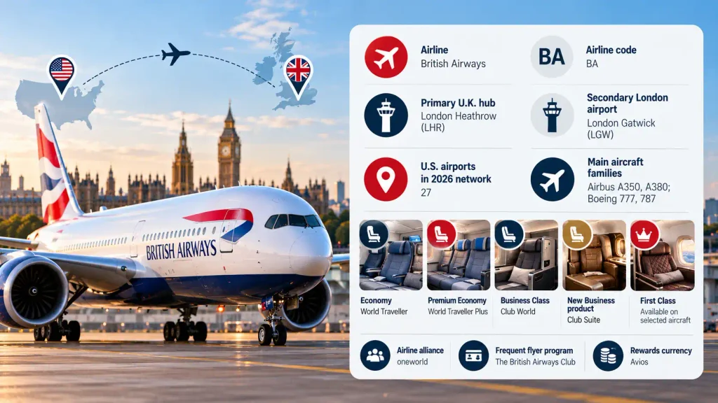 British Airways U.S. Routes at a Glance
