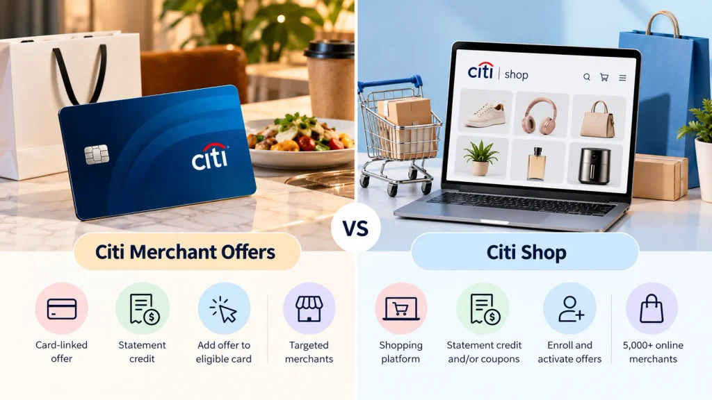 Citi Merchant Offers vs. Citi Shop