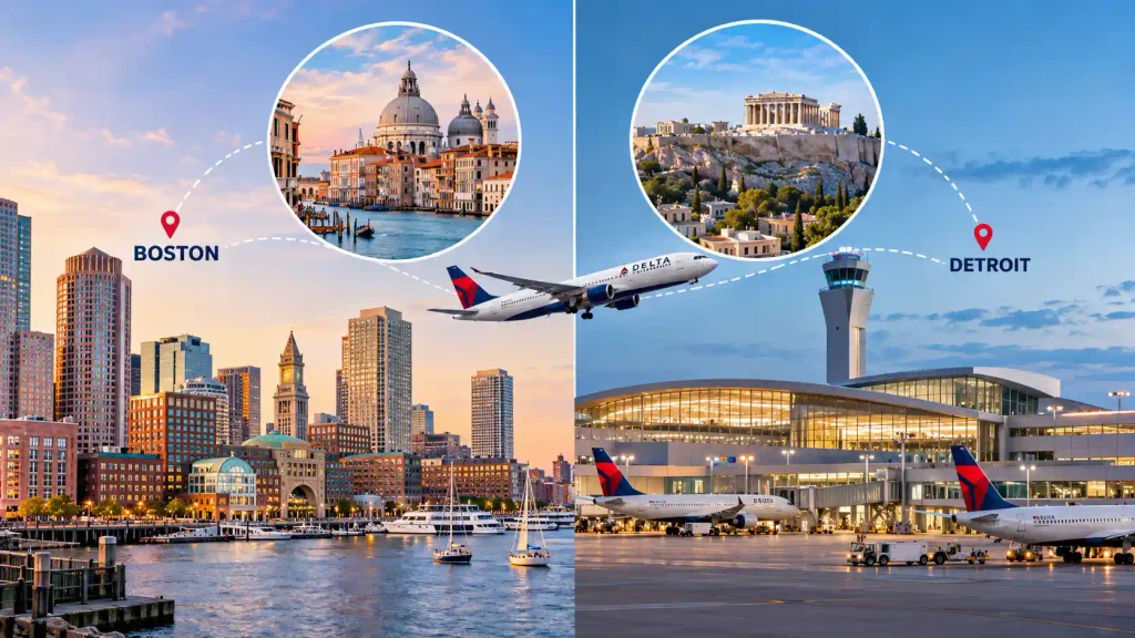 How Boston and Detroit Fit Into Delta's Strategy