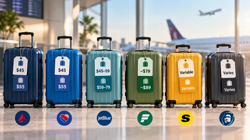How Much Do Major Airlines Charge for Checked Baggage in 2026?
