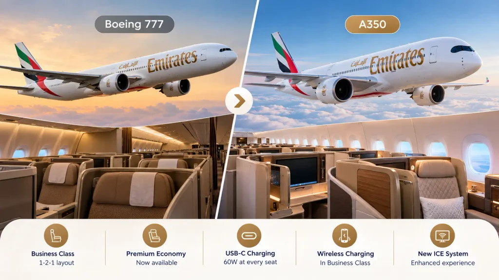How the Emirates A350 Compares With the Previous Boeing 777