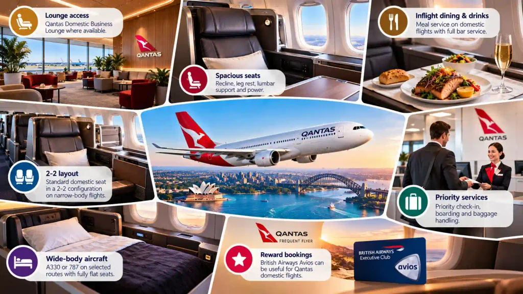 Key Overview: Qantas Domestic Business Class
