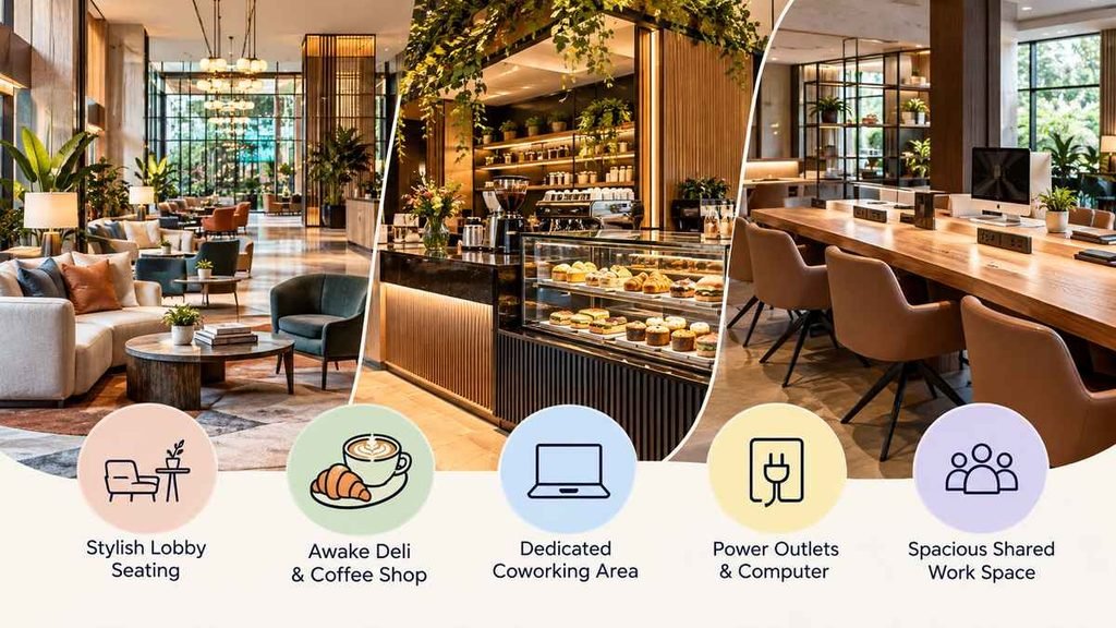 Lobby, Coffee Shop, and Coworking Space
