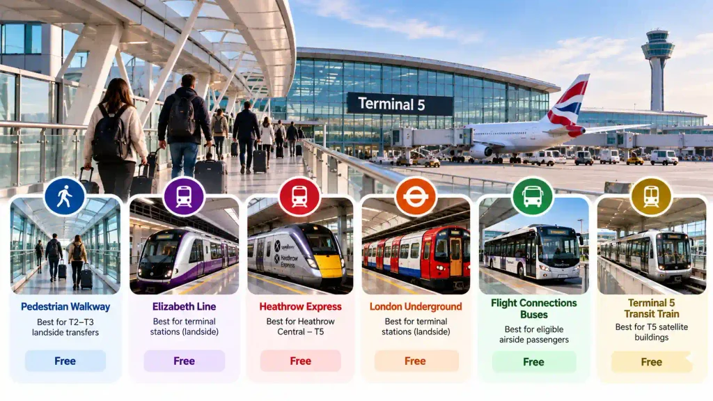 London Heathrow Airport Terminal Transfers at a Glance