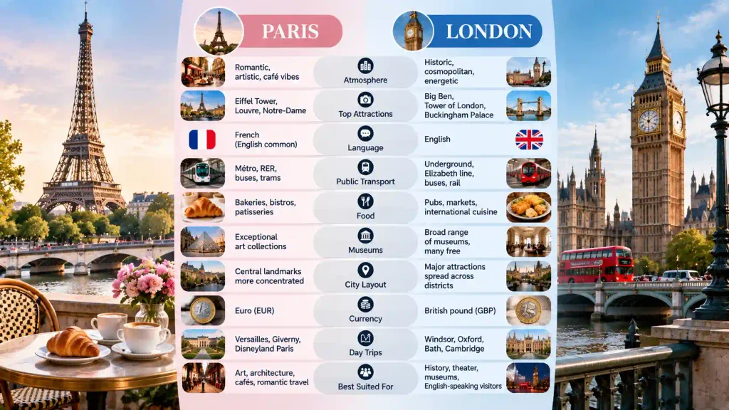 Paris vs London: Which City Is Better for First-Time Visitors?