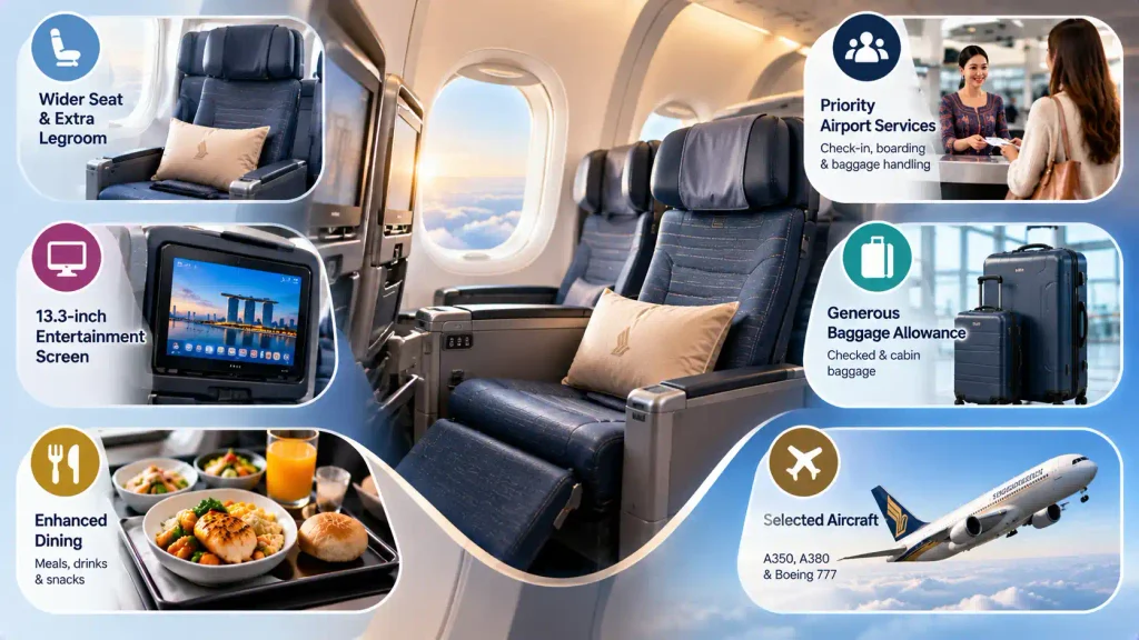 Singapore Airlines Premium Economy at a Glance