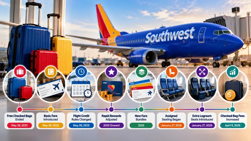 Southwest Airlines Changes at a Glance