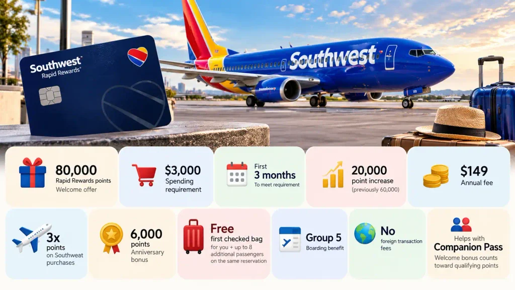 Southwest Premier Business Card 80,000-Point Offer at a Glance