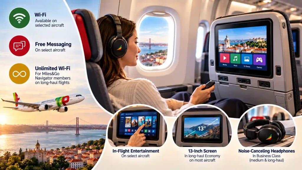 TAP Air Portugal Wi-Fi and Entertainment
