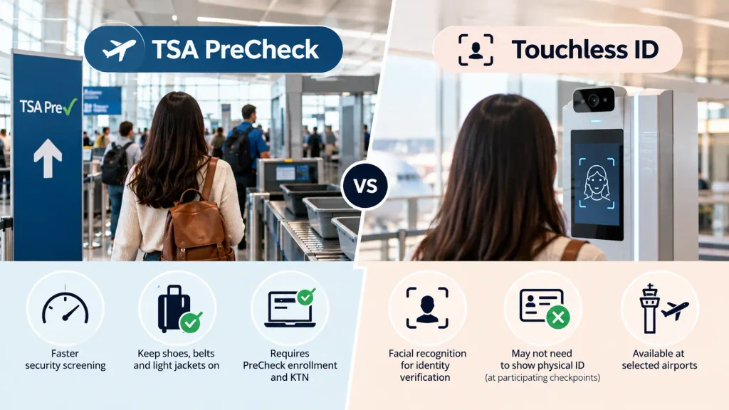 TSA PreCheck vs. Touchless ID: What's the Difference?