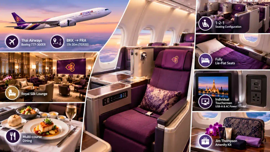 Thai Airways Royal Silk Business Class at a Glance