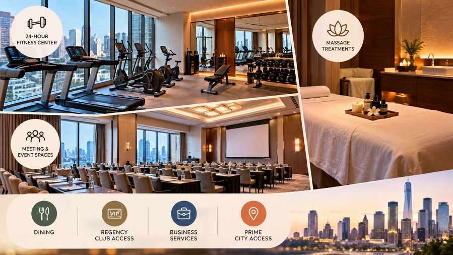 The Amenities Focus More on Fitness and Business Than Resort Features