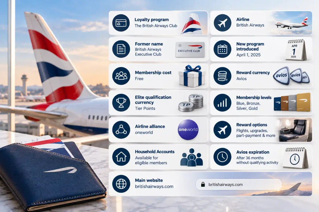 The British Airways Club at a Glance