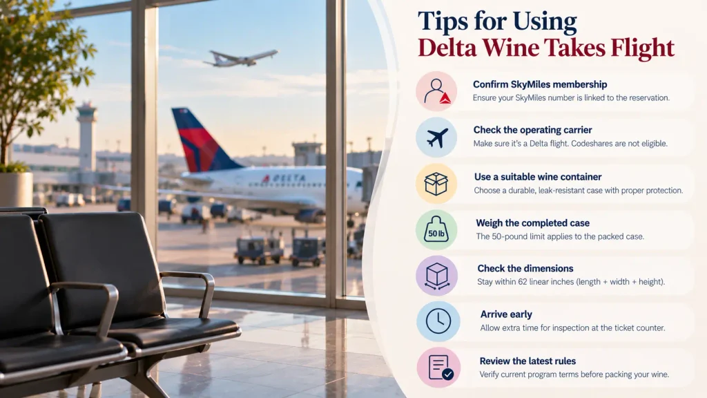 Tips for Using Delta Wine Takes Flight