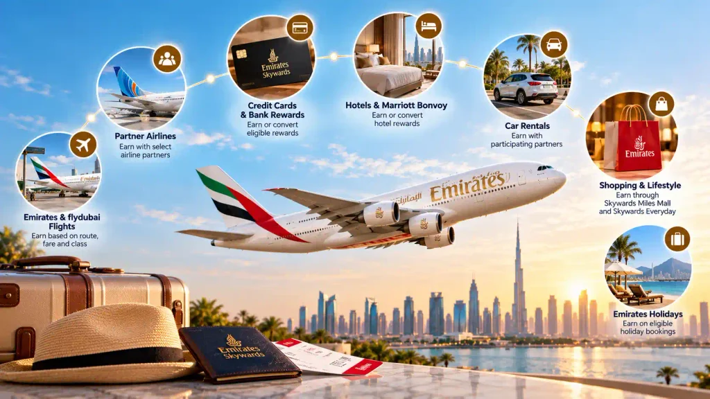 Ways to Earn Emirates Skywards Miles