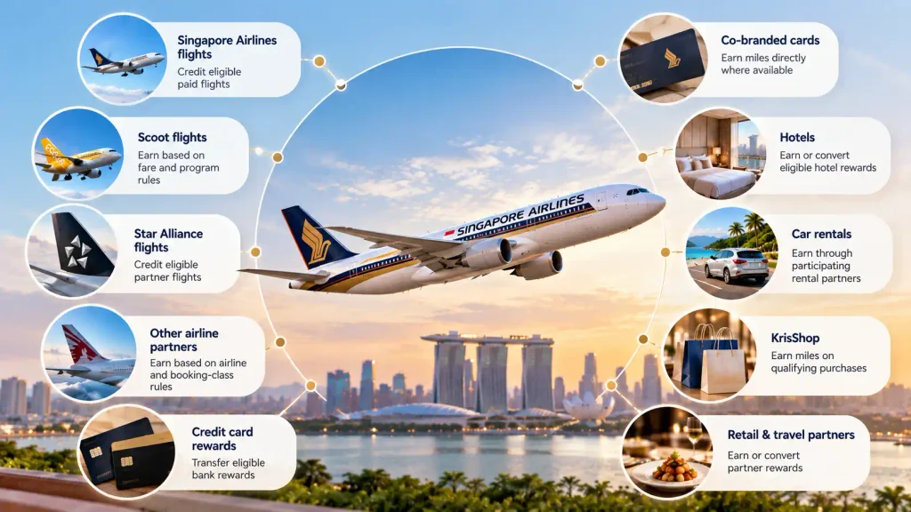 Ways to Earn KrisFlyer Miles at a Glance