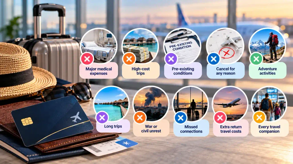 What Does Credit Card Travel Insurance Usually Not Cover?