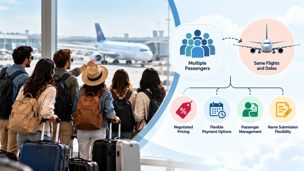 What Is a Group Flight Booking?
