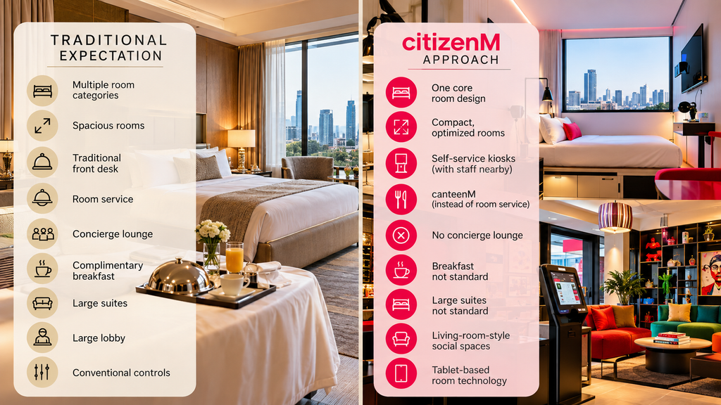 What Services Does citizenM Deliberately Leave Out?