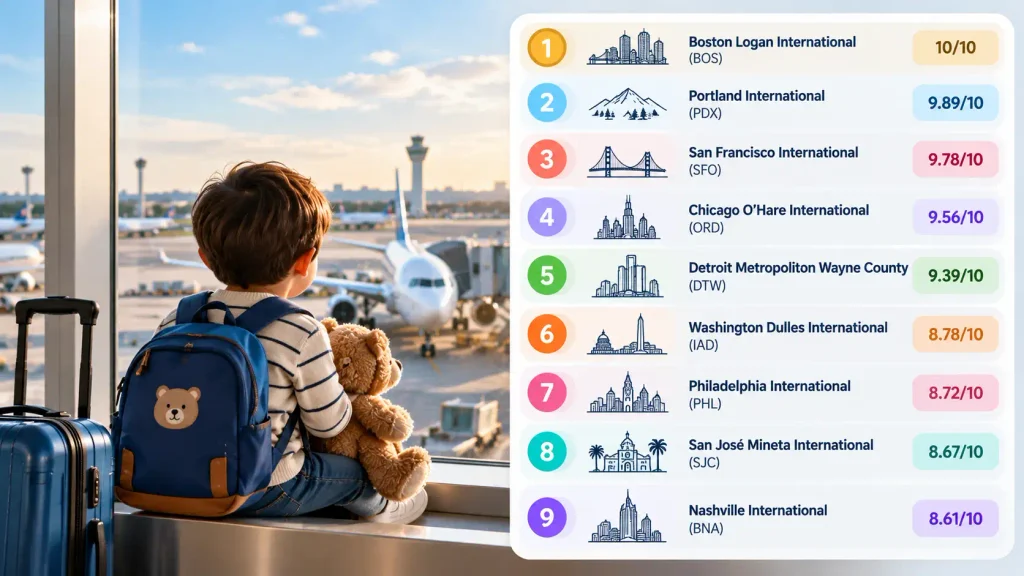 What Were the 9 Most Kid-Friendly Airports in the Current Study?